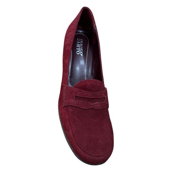 Franco Sarto - Burgundy Suede Round Toe Wedge Loafer Women's Size 10M - Picture 2 of 8